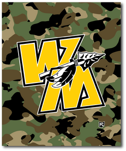 Warriors Camo Throw Blanket - 50in×60in