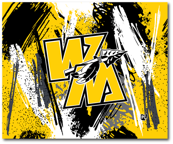 Warriors Grunge Throw Blanket - 50in×60in