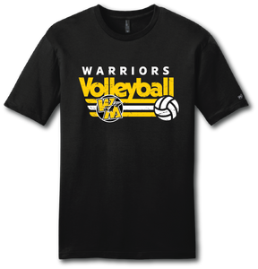 Warriors Volleyball Retro Stripes Short Sleeve T Shirt