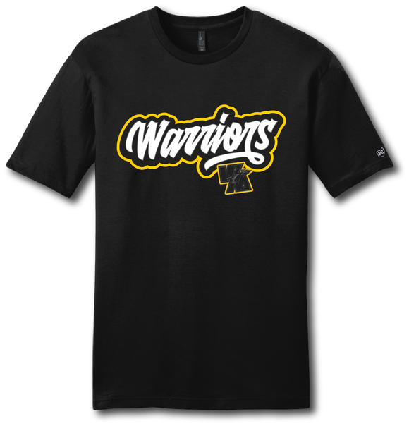 Warriors Graffiti Script Short Sleeve T Shirt