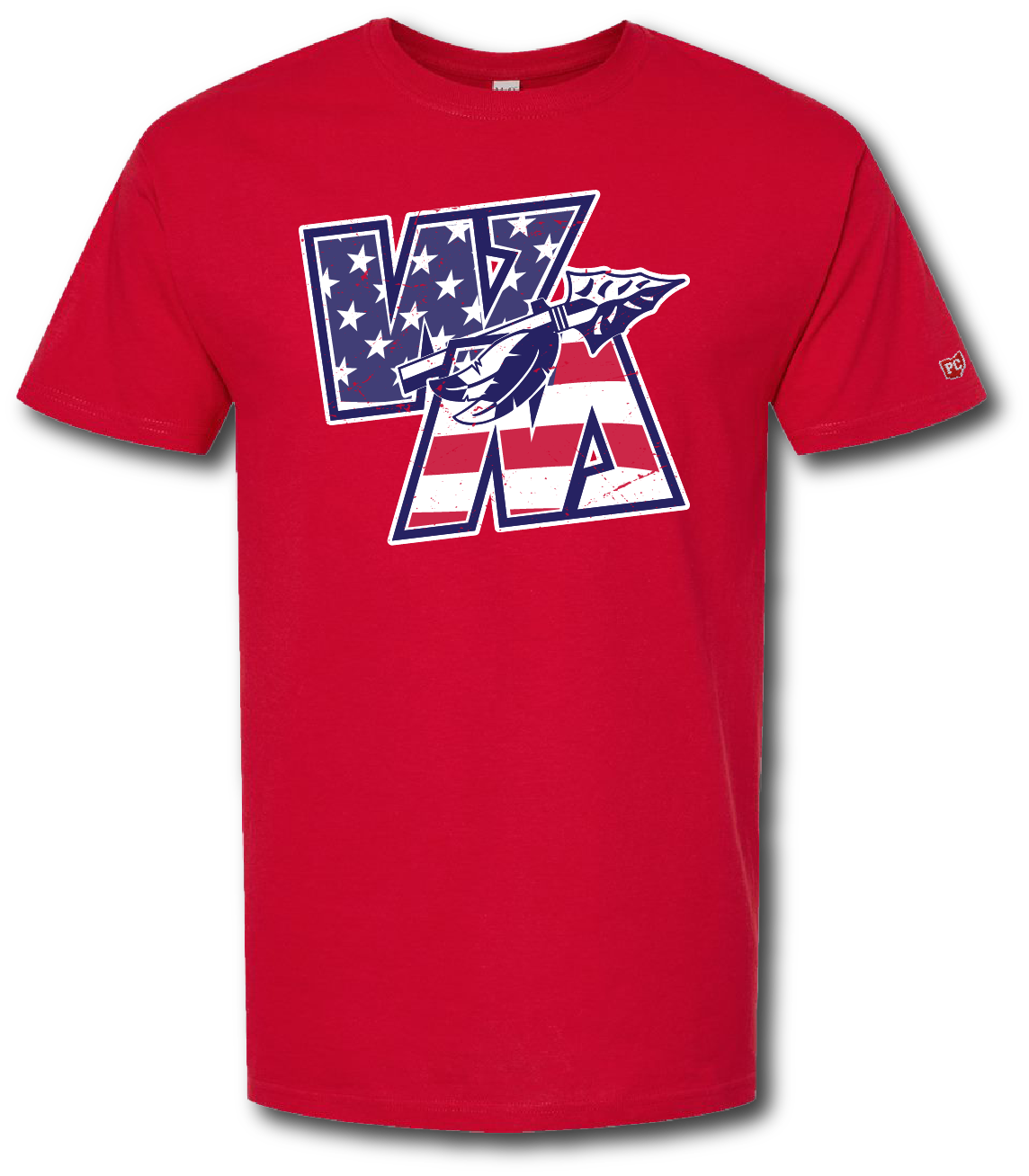 Warriors Red White and Blue Short Sleeve T Shirt – Pataskala Customs