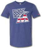 Warriors Red White and Blue Short Sleeve T Shirt