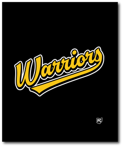 Warriors Script Throw Blanket - 50in×60in