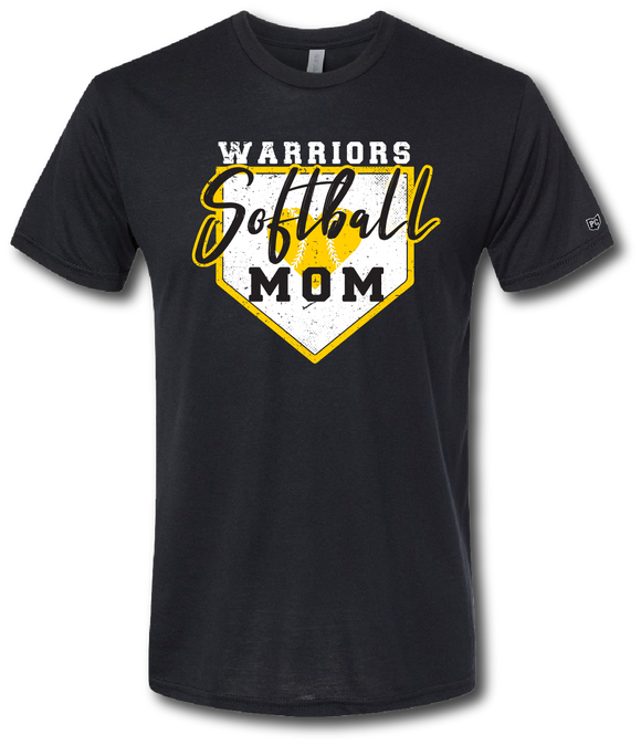 Warriors Softball Mom Short Sleeve T-Shirt