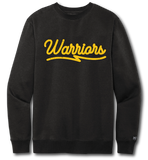 Warriors Vintage Script Sweatshirt - Pataskala Customs YXS / Crewneck / Black Sweatshirts