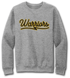 Warriors Vintage Script Sweatshirt - Pataskala Customs YXS / Crewneck / Heather Grey Sweatshirts