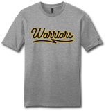 Warriors Vintage Script Short Sleeve T-Shirt - Pataskala Customs YS / No Customization / Heather Grey T-Shirt
