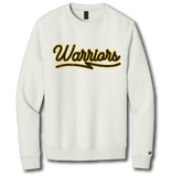 Warriors Vintage Script Sweatshirt - Pataskala Customs YXS / Crewneck / White Sweatshirts