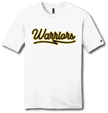 Warriors Vintage Script Short Sleeve T-Shirt - Pataskala Customs YS / No Customization / White T-Shirt