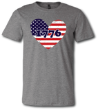 1776 Heart Short Sleeve T Shirt