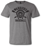 Warrior Baseball Skull Short Sleeve T Shirt