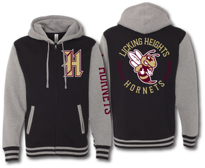 Licking Heights Hornets Heavyweight Varsity Full-Zip Hooded Sweatshirt