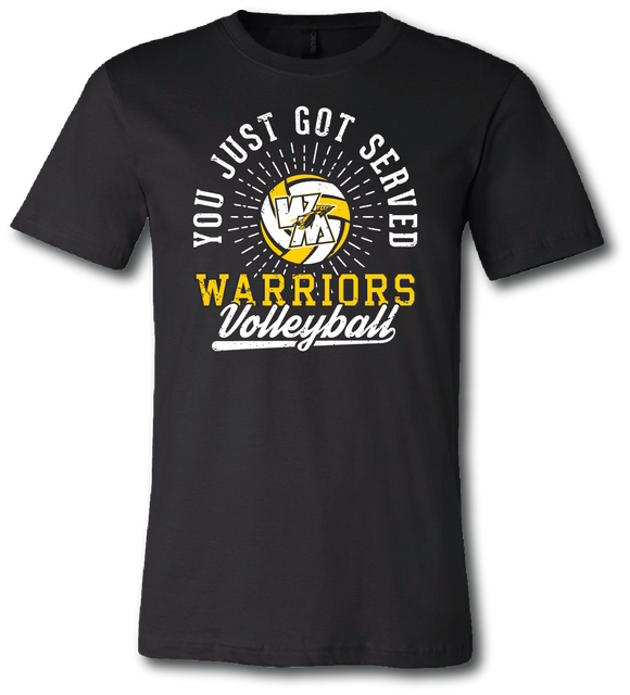 Warriors Volleyball You Just Got Served Short Sleeve T Shirt