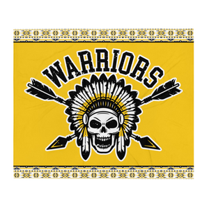 Warriors Skull Throw Blanket - 50in×60in